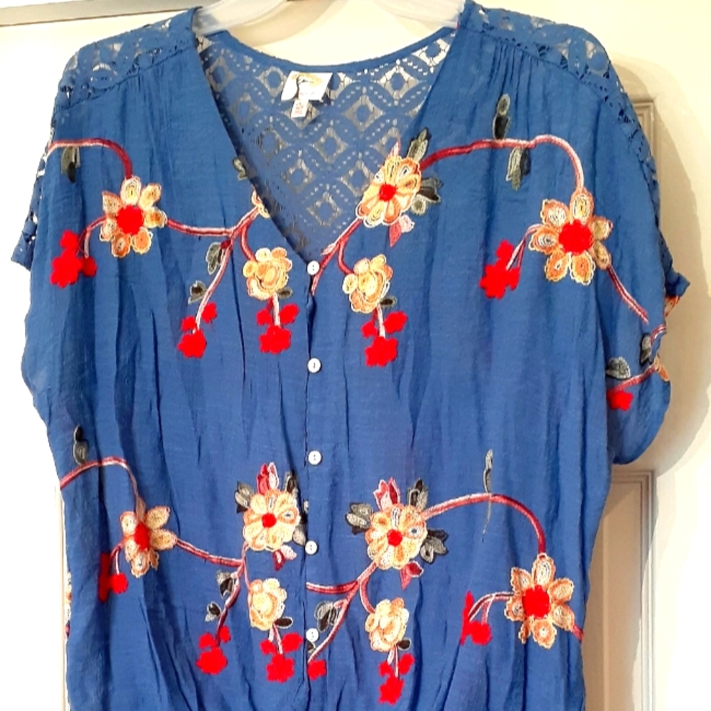 Anthropologie Fig and Flower Top